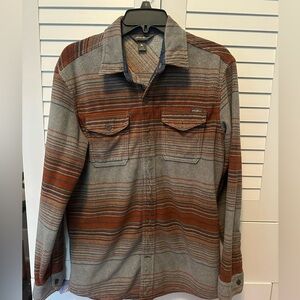 Eddie Bauer FLEECE BUTTON UP SUPER SOFT PLAID SHIRT JACKET MENS S